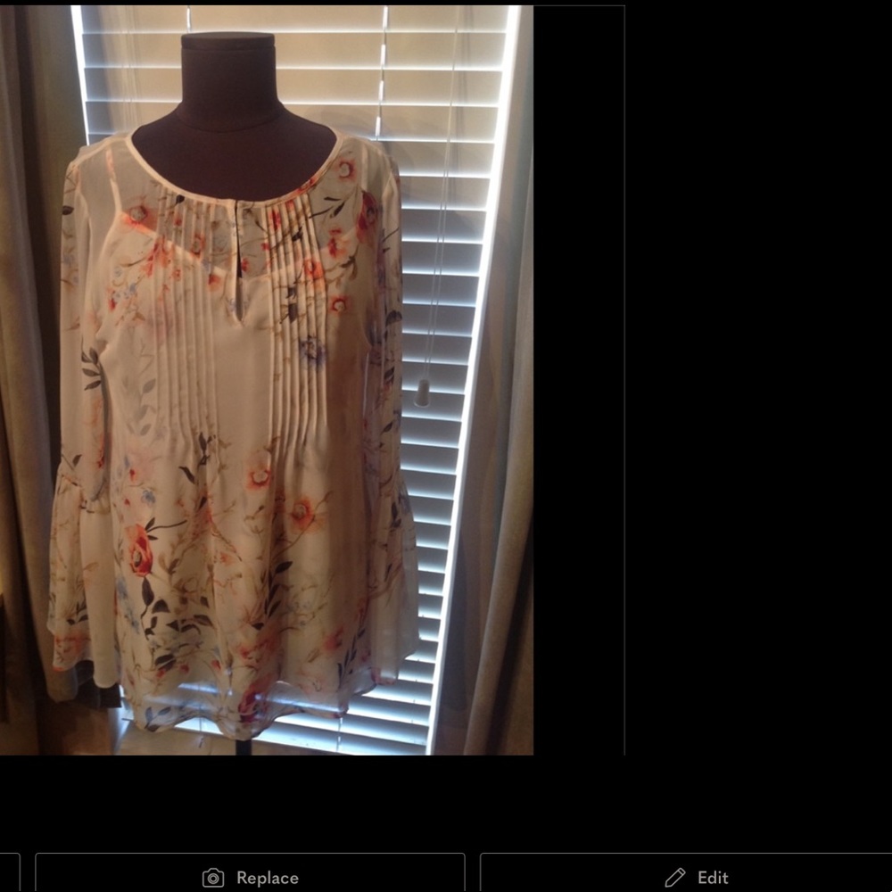 WHBM Blouse Ecru w/cami sz 10